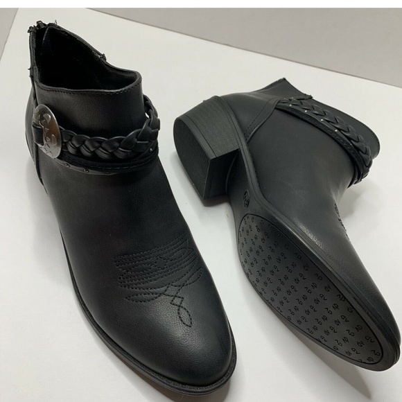 NEW DV By Dolce Vita NEW Western Black Ankle Boots - Picture 5 of 8